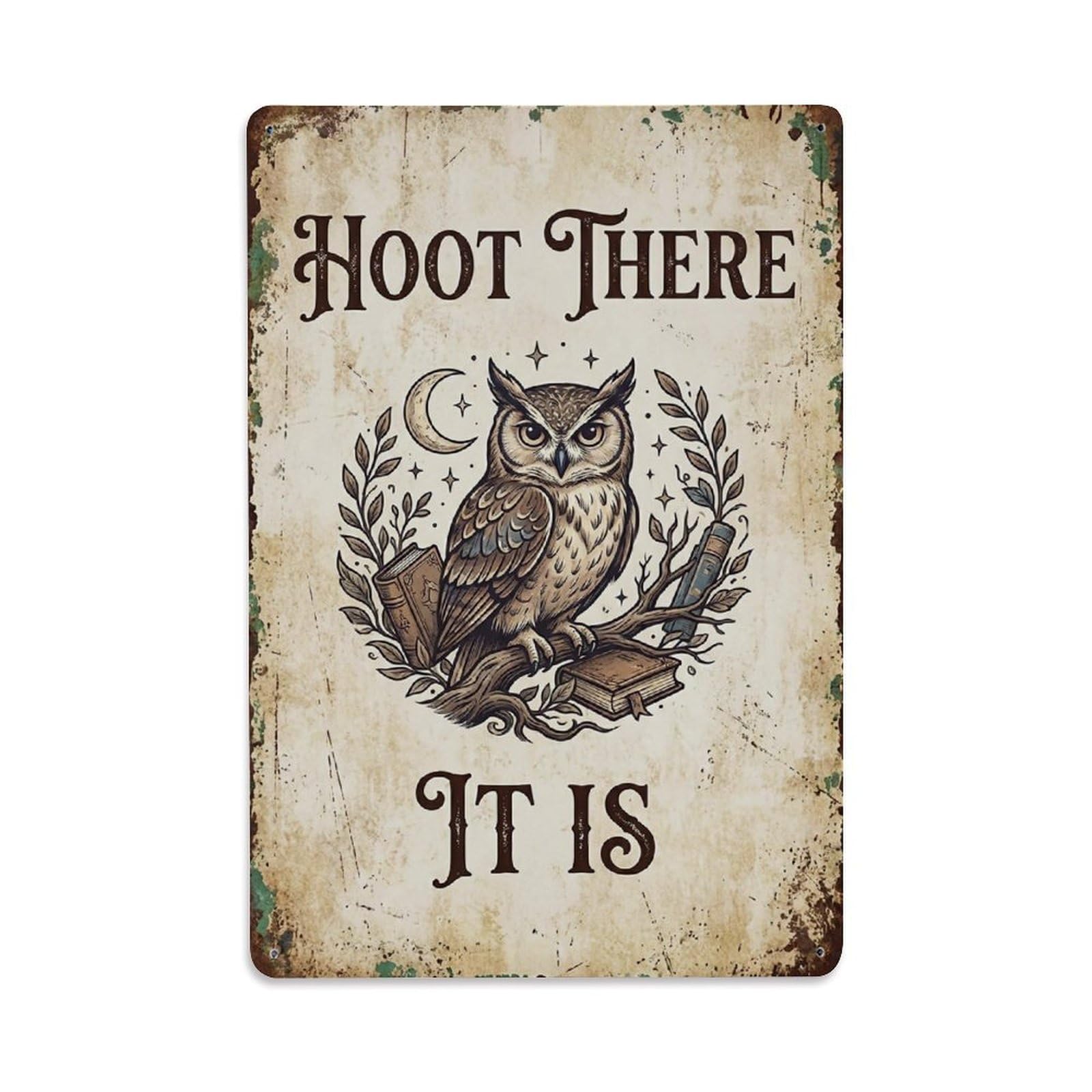 Hoot There It Is Wisdom Metal Tin Sign