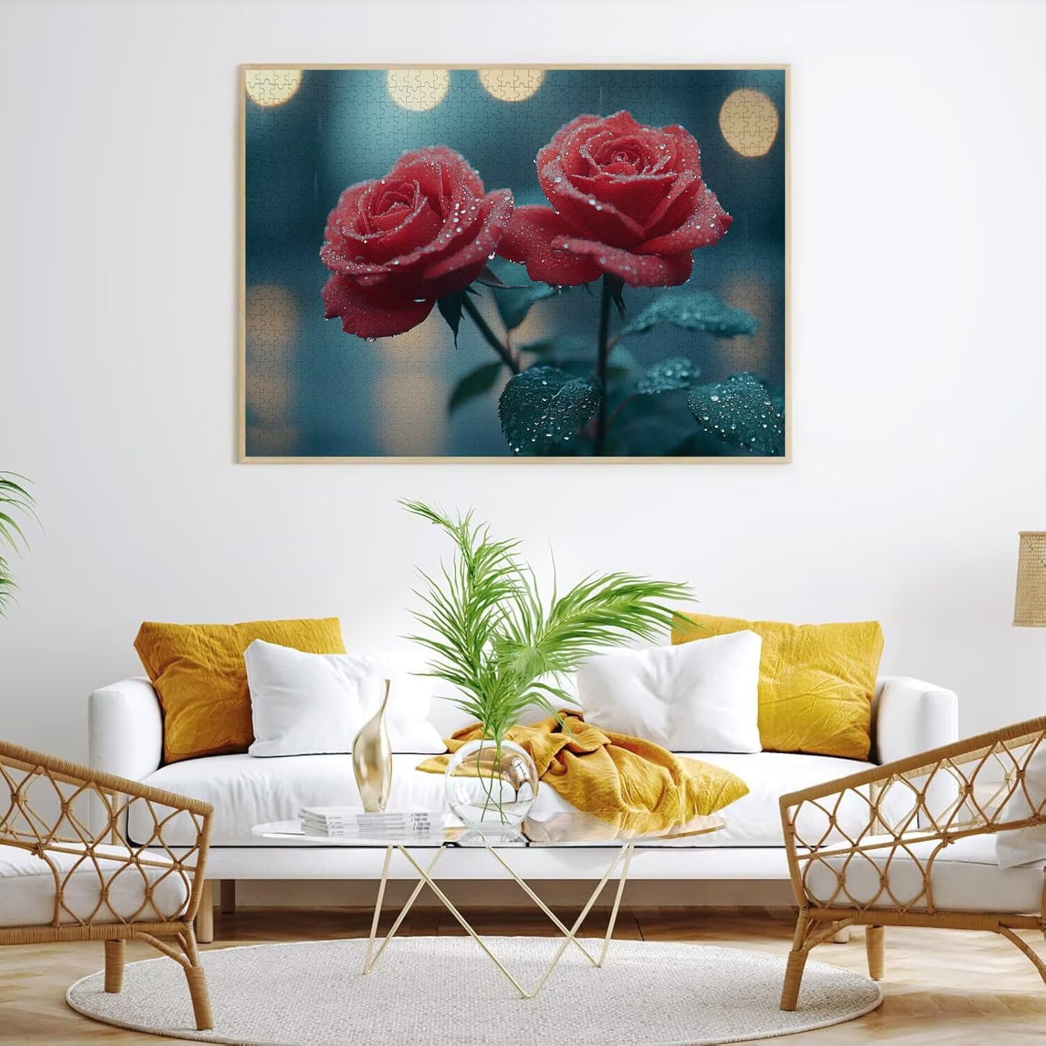 Puzzle 3000 sztuk kwiatów Puzzle Różowe drewno, n-283