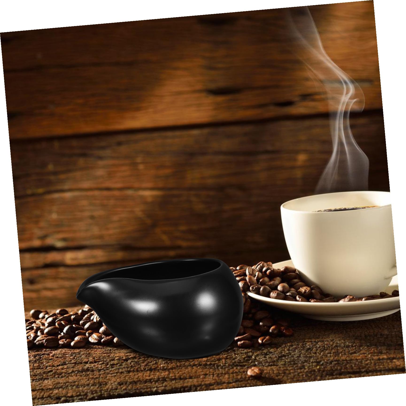 STOBAZA Brocca per Salsa in Ceramica da 3 Pezzi Beccuccio Tazza da Sugo per Latte e Panna, Distributore di Salsa Piccolo per Cucina e Bar, Resistente e Facile da Pulire