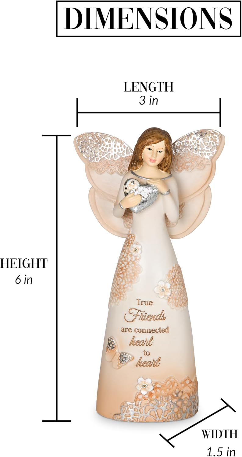 Pavilion Gift Company 19082 True Friends Angel Figurine, 6-Inch, White,silver - Image 5