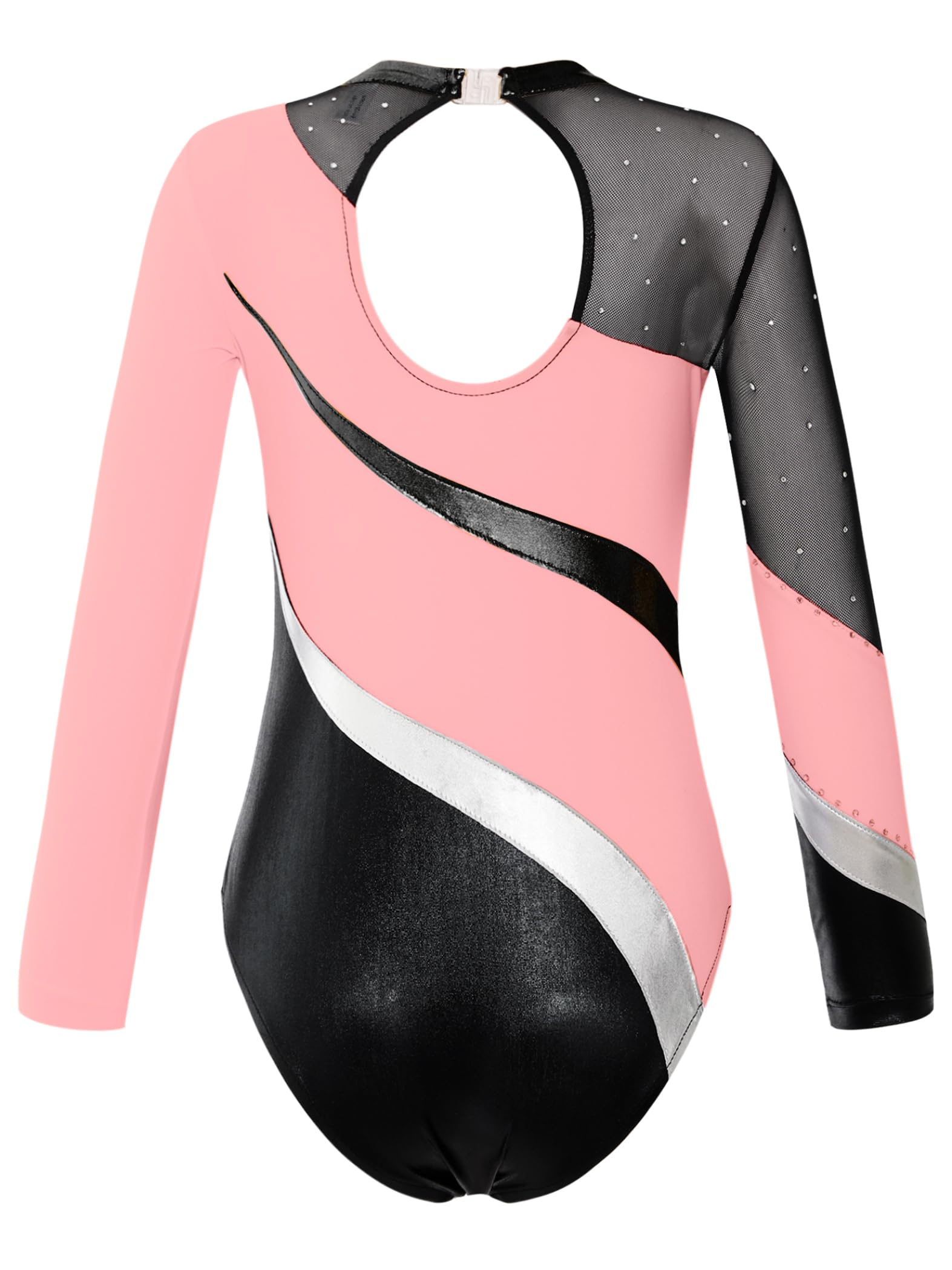 3tlg.Mädchen Turnanzug Glitzer Gymnastikanzug mit Hose Sport BH Tops Langarm Ballettanzug Tanzbody Leotard Wettbewerb Tanzkostüm