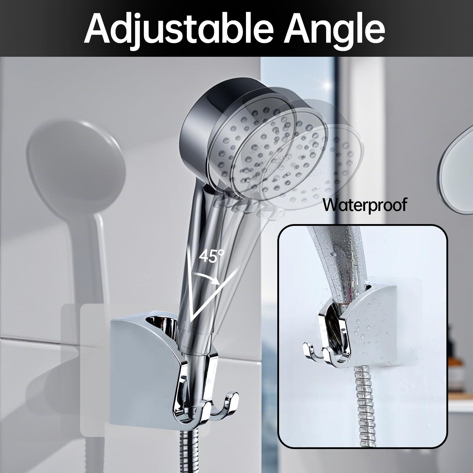 Support De Douche Sans Perçage, Support Pour Pommeau De Douche, Support