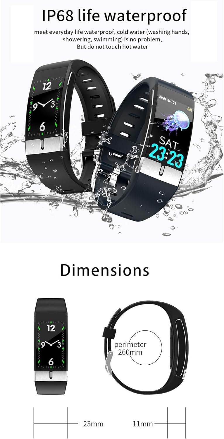 Fitness Tracker, Braccialetto Intelligente Bluetooth con Pressione Sanguigna ECG + PPG,Frequenza Cardiaca Zeerkeer Tracker da Polso con Contapassi Monitor del Sonno per Uomo Donna Bambino Fitness Tracker, Braccialetto Intelligente Bluetooth con Pressione Sanguigna ECG + PPG,Frequenza Cardiaca Zeerkeer Tracker da Polso con Contapassi Monitor del Sonno per Uomo Donna Bambino