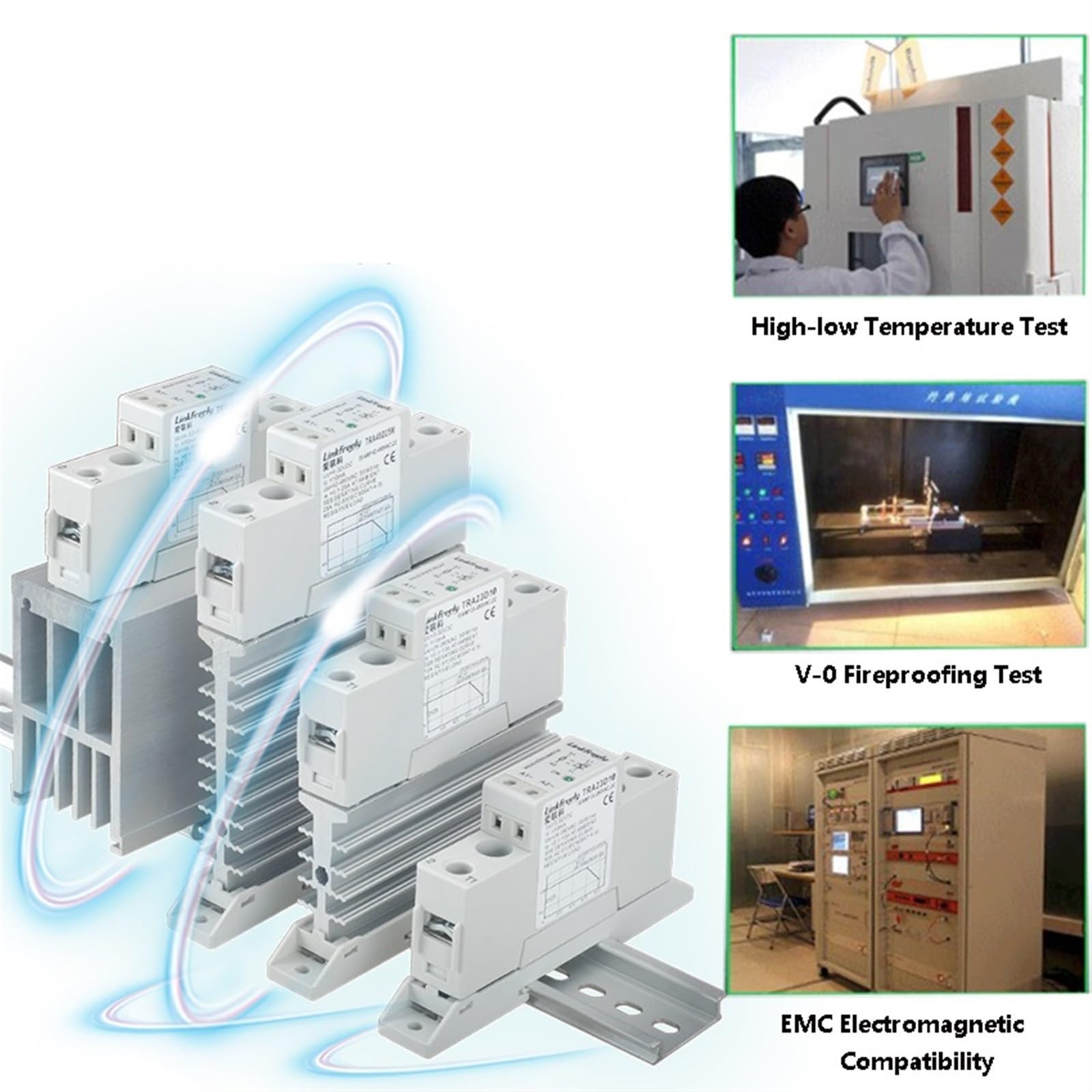 SSR Intermediate półprzewodnikowy przekaźnik sterujący płytka sterująca modułem do 5V 12 V 24 VDC napięcie wejściowe elektroniczny przekaźnik zasilania przełącznik din(25A 600VDC)