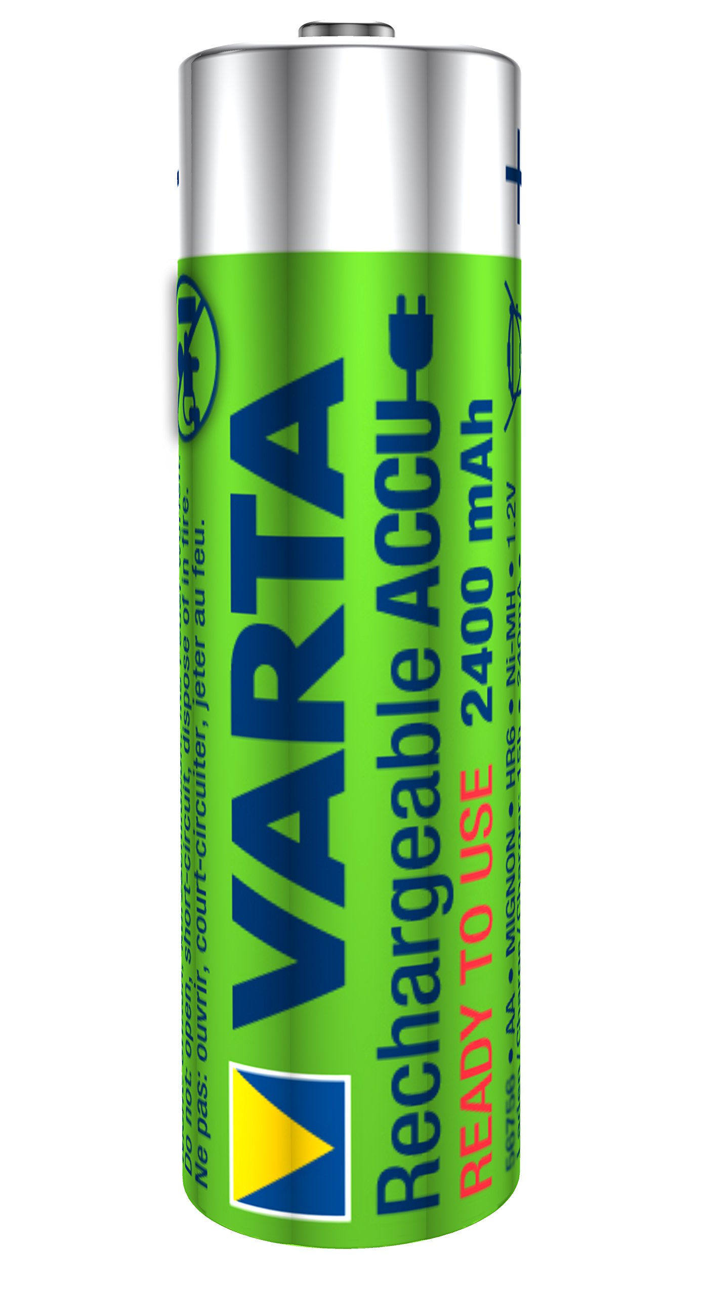VARTA Akumulator do ładowania Accu Power - NiMH AA Mignon (4 sztuki, 2400 mAh) - Akumulator bez efektu pamięci - gotowy do użycia