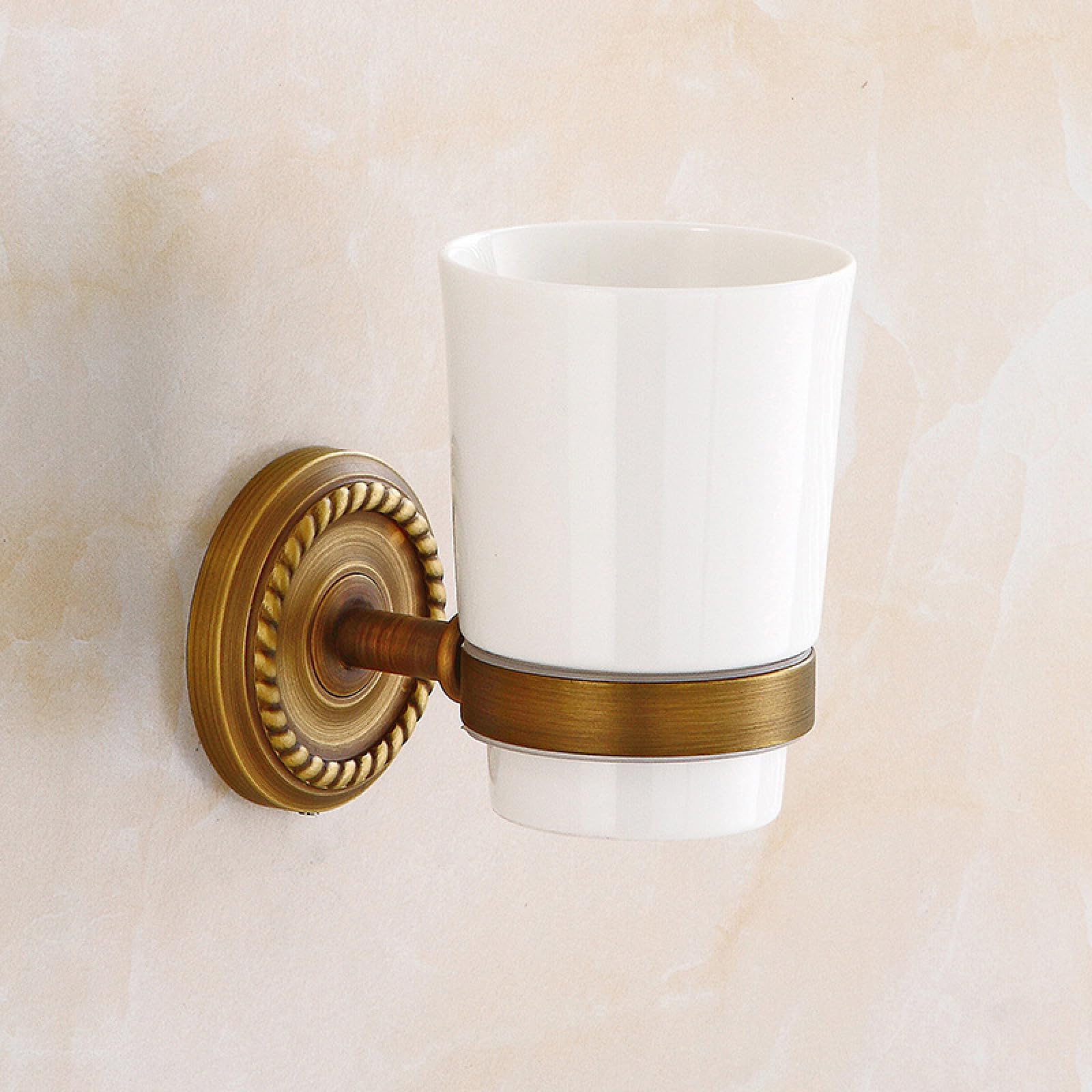 All-Copper European-Style Antique Bathroom Storage Pendant, Single Cup