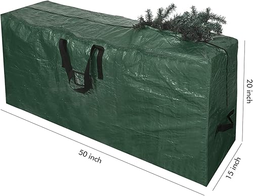 Miniatura 6 de UMARDOO - Bolsa de almacenamiento para árbol de Navidad artificial de 7.5 a 9 pies, bolsa duradera impermeable con cremallera y asas de transporte