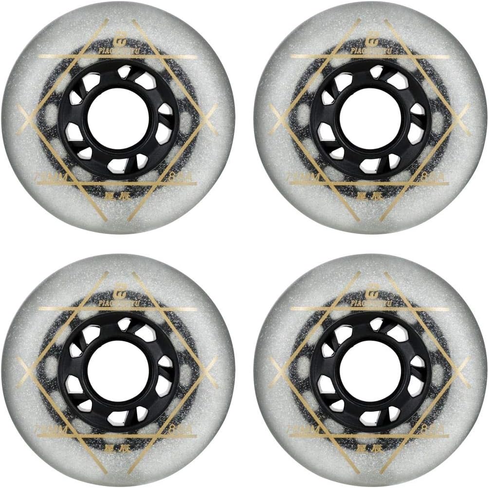 88A PU Wear Resist Sliding FSK Inline Roller Skate Replacement Wheels Without Bearings (Pack of 4) 72mm 76mm 80mm for Inline Skate Wave Board Caster Board Street Surf