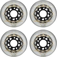 TianBo 88A PU Wear-Resistant Inline Roller Skate Replacement Wheels (4 Pack) (No Bearings) for Inline Skating, Surfboard, Cas