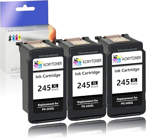 KCMYTONER 245XL 245 XL Remanufactured Ink Cartridge Replacement for Canon PG-245XL Compatible with TR4520 MX490 MX492 MG3022 TS3122 TS3320 TS3322