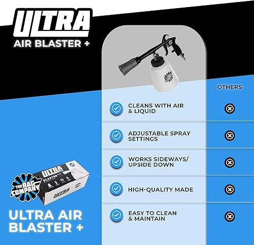 Miniatura 4 de The Rag Company - Ultra AIR Blaster Plus - Deep Clean Interior Detailing Tool; Air and Liquid Combo; Durable Metal Design; Trigger Operated - Black