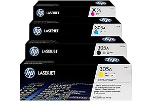 HP 305A Toner Cartridge CE413A Included 4-Pack Black Cyan Yellow Magenta