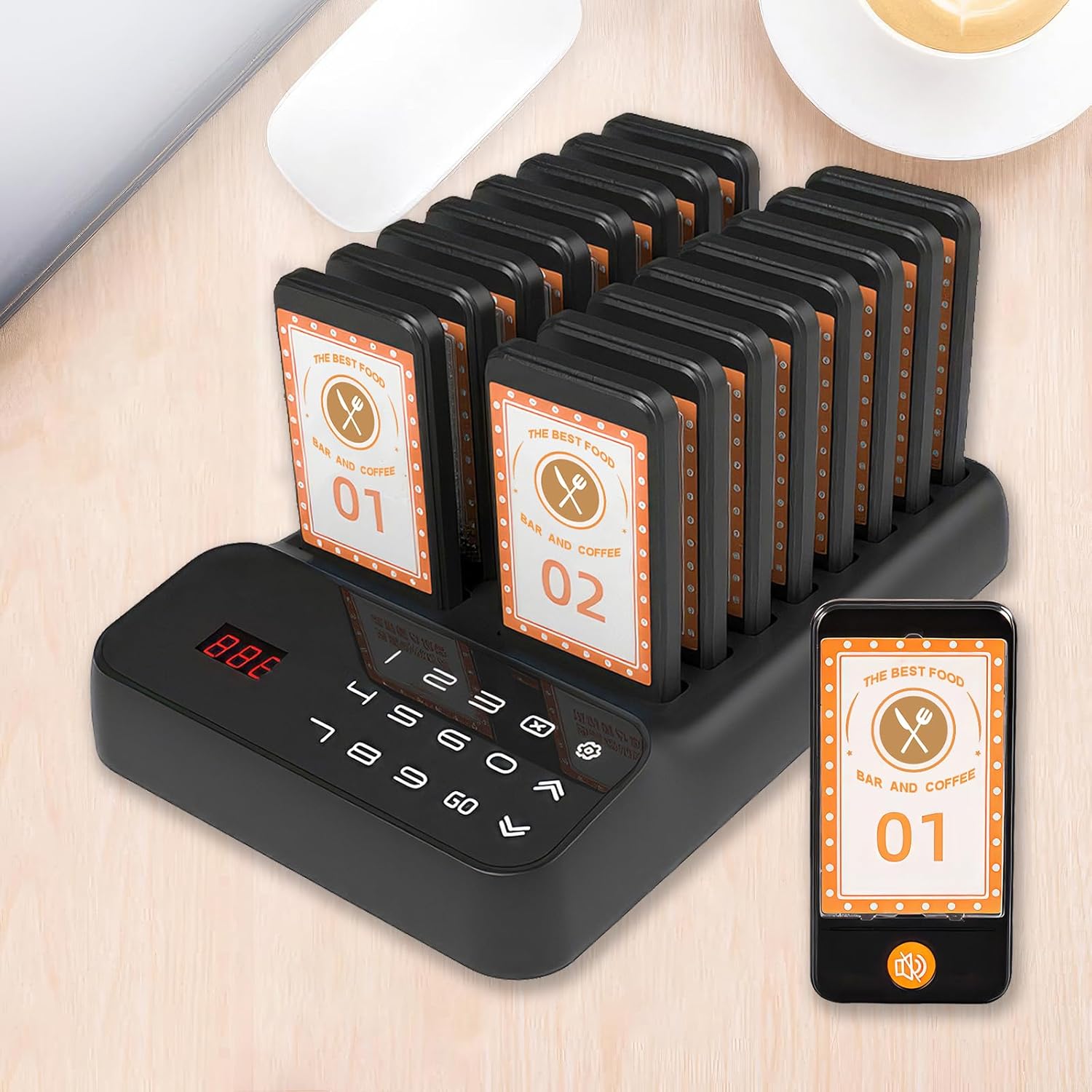 FXLYUTXP Restaurant Pager System,16 Pagers Beepers for