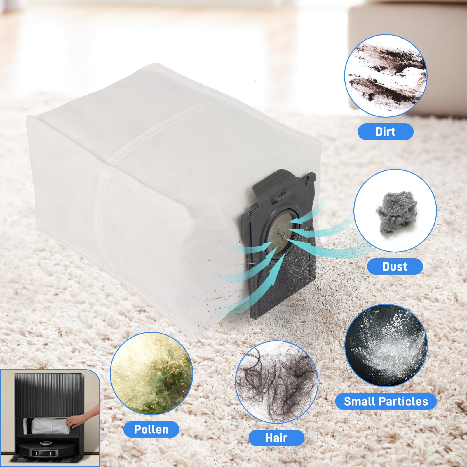 Kit Accessori Dreame Per Robot L10s Pro Ultra - Include Spazzole, Filtri, Sacchetti E Panni Mop - Foto 10