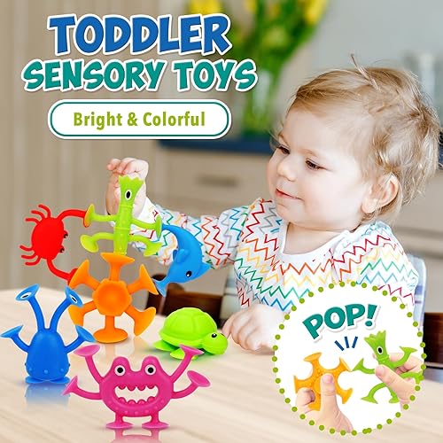 Miniatura 5 de Juguetes de viaje para niños 32 piezas de juguetes de baño con succión para niños pequeños, juguetes de baño sin moho, juguetes de viaje para niños,