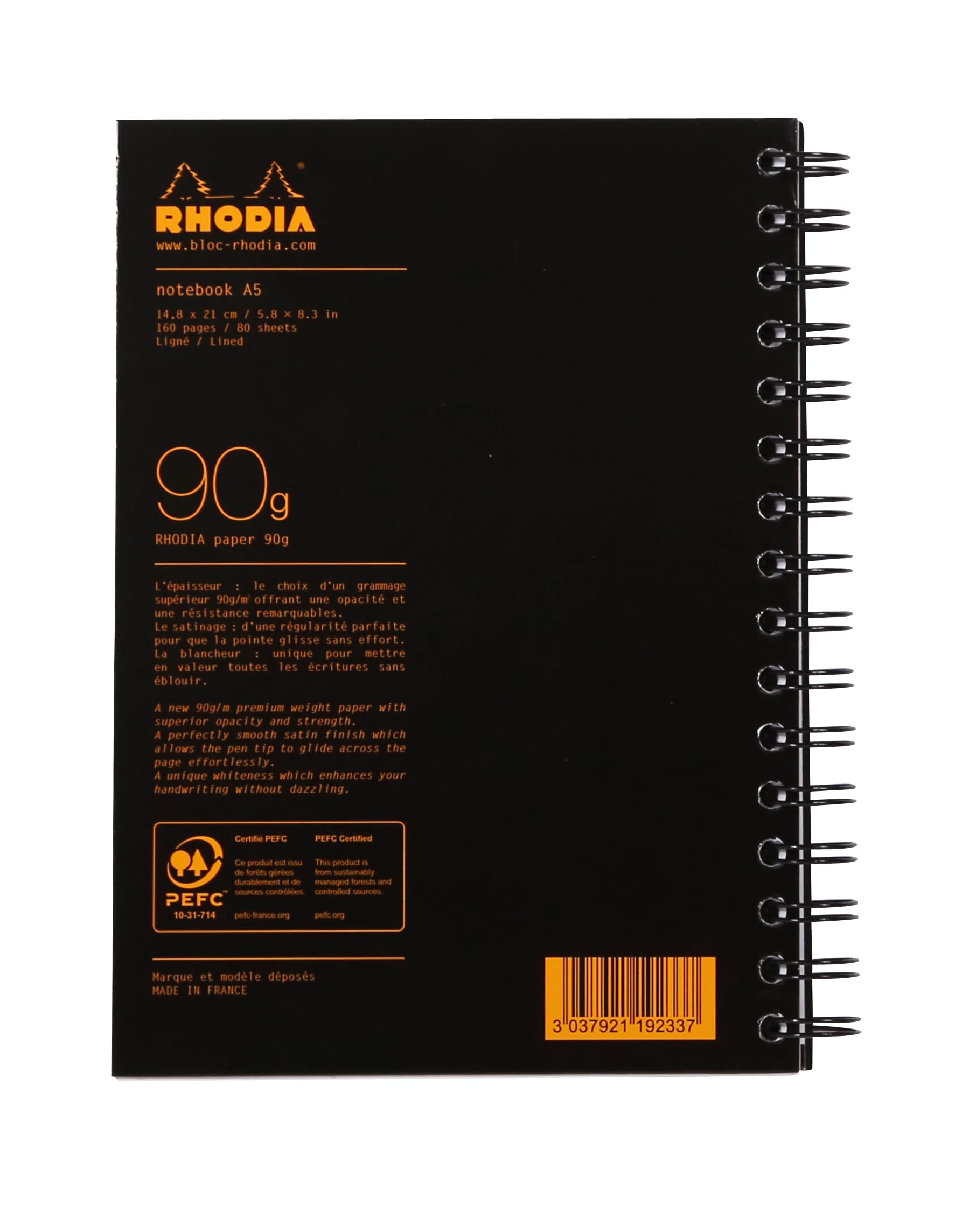 Rhodia 119233C Notes biznesowy A5 90 g 160 stron w linie