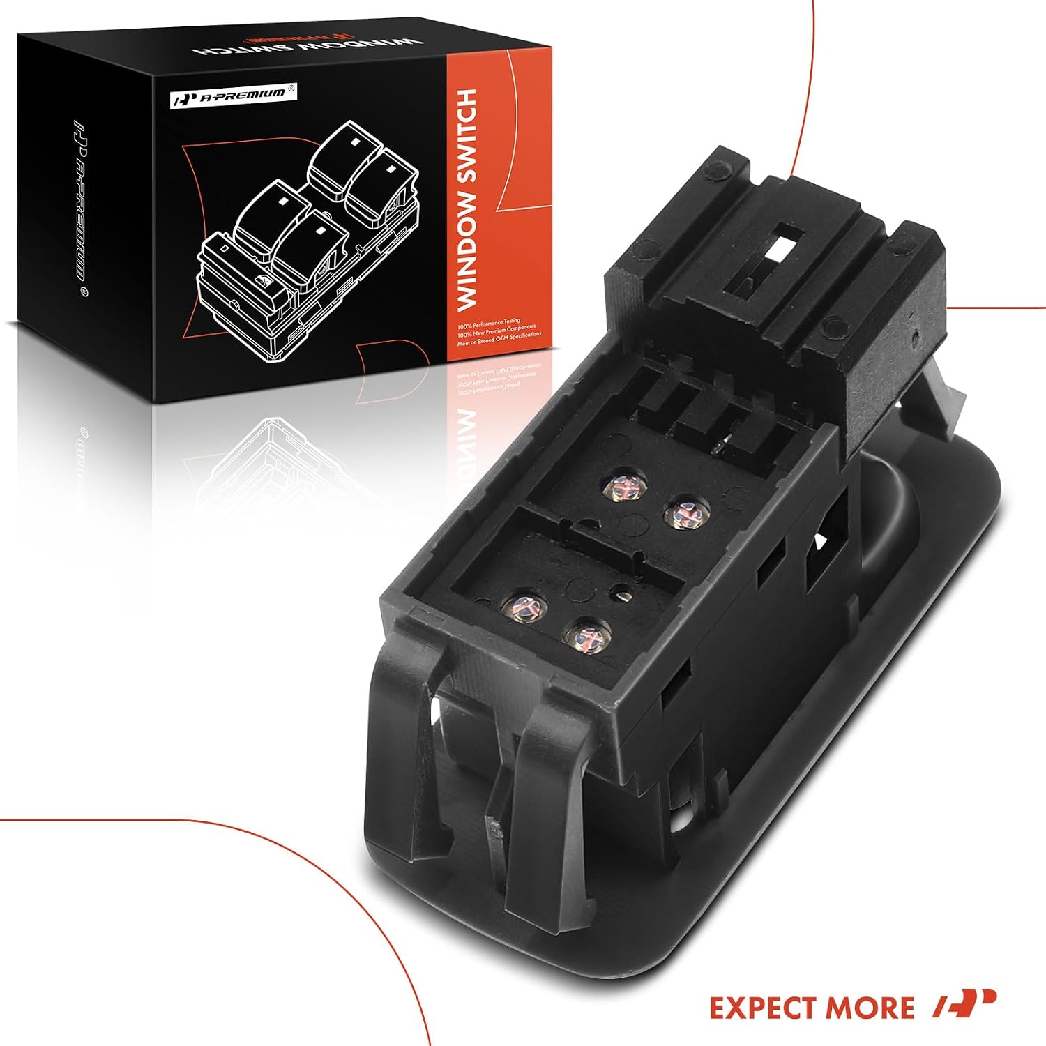 A-Premium Front Right or Rear Power Window Switch Compatible with Chevrolet Tracker & Suzuki Vitara 1999-2004, XL-7 2002, Grand Vitara 1999-2002, Sport Utility, Replace# 3799575F00, 3799575F00T01
