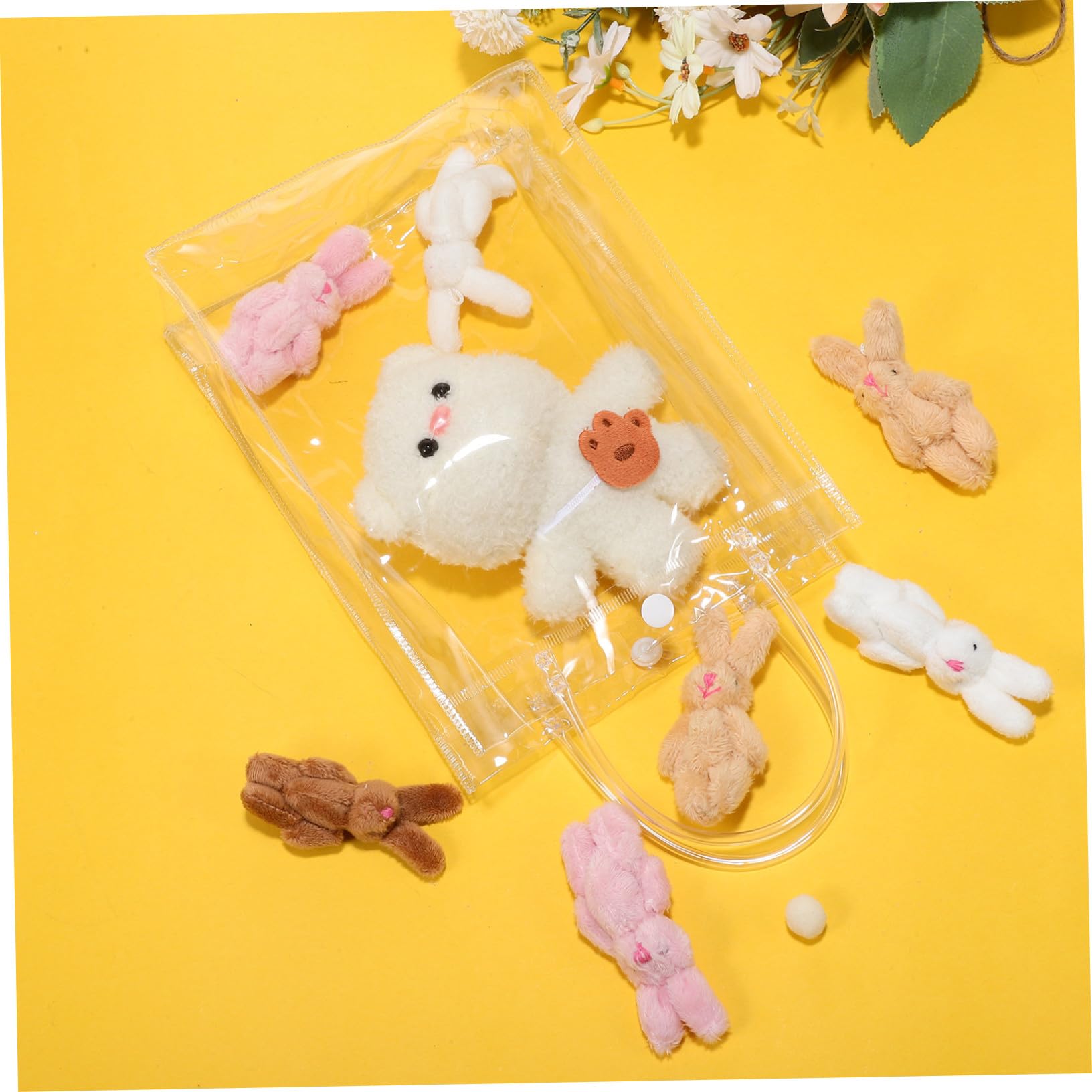 UTHCLO 20 piezas Bolsa de Regalo Transparente con Asas Resistentes de Unidades Reutilizable para Bodas Fiestas y Eventos Especiales
