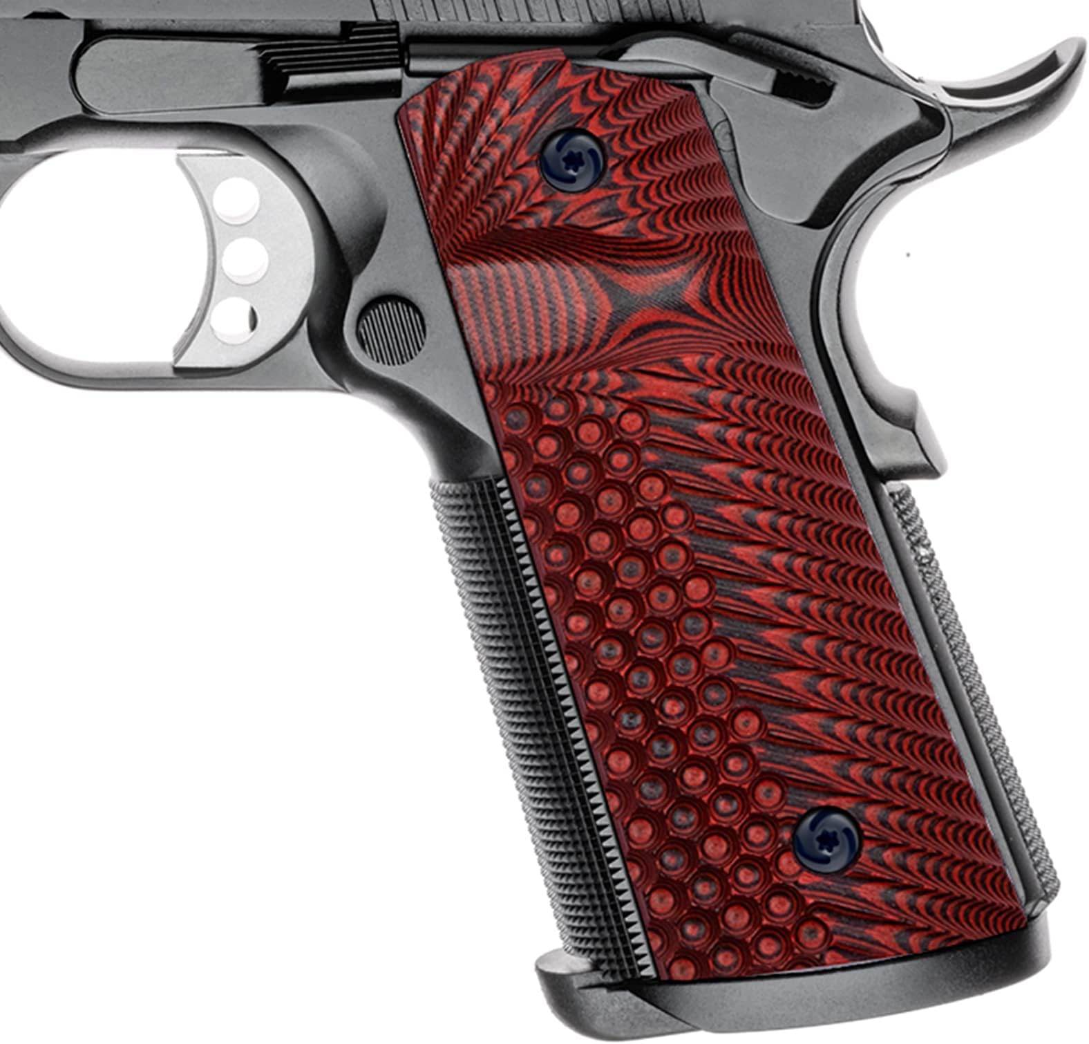 Guuun G10 Grips for Full Size 1911 Magwell Grip Ambi Safety Cut OPS Eagle Wing Texture