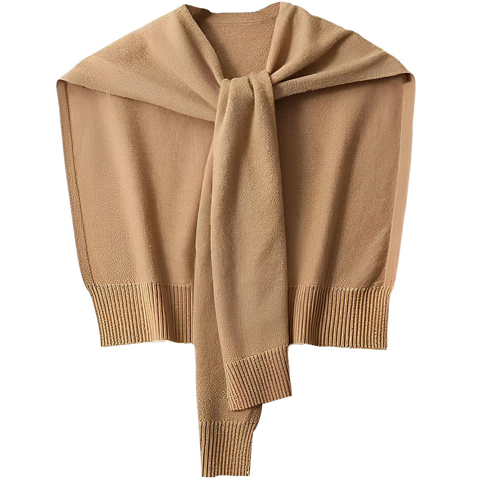 WaJuemy Sweater Shawl Wraps for Women Sweater Knitted Knotted Shawls Travel Casual Scarf Cape Shoulder Tops Fashion Wrap