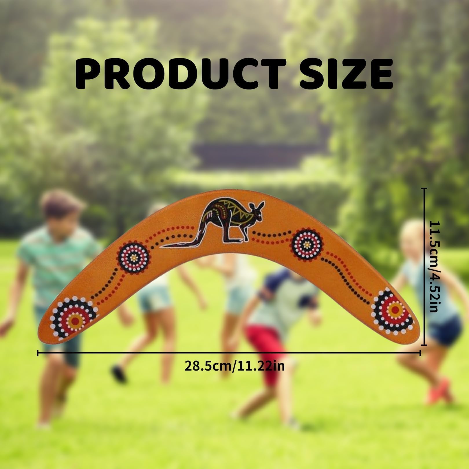 Wooden Boomerang for Kids Adults,Easy to Throw & Catch V-Shaped Returning Boomerang,Outdoor Flying Saucer Toy for Backyard Games Beach Sports Game Play Toys for Beginners Children - Image 4