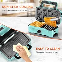 Cumeod 3az1-ben szendvics sütő, gofri készítő, kontakt grill 1200W menta zöld 7