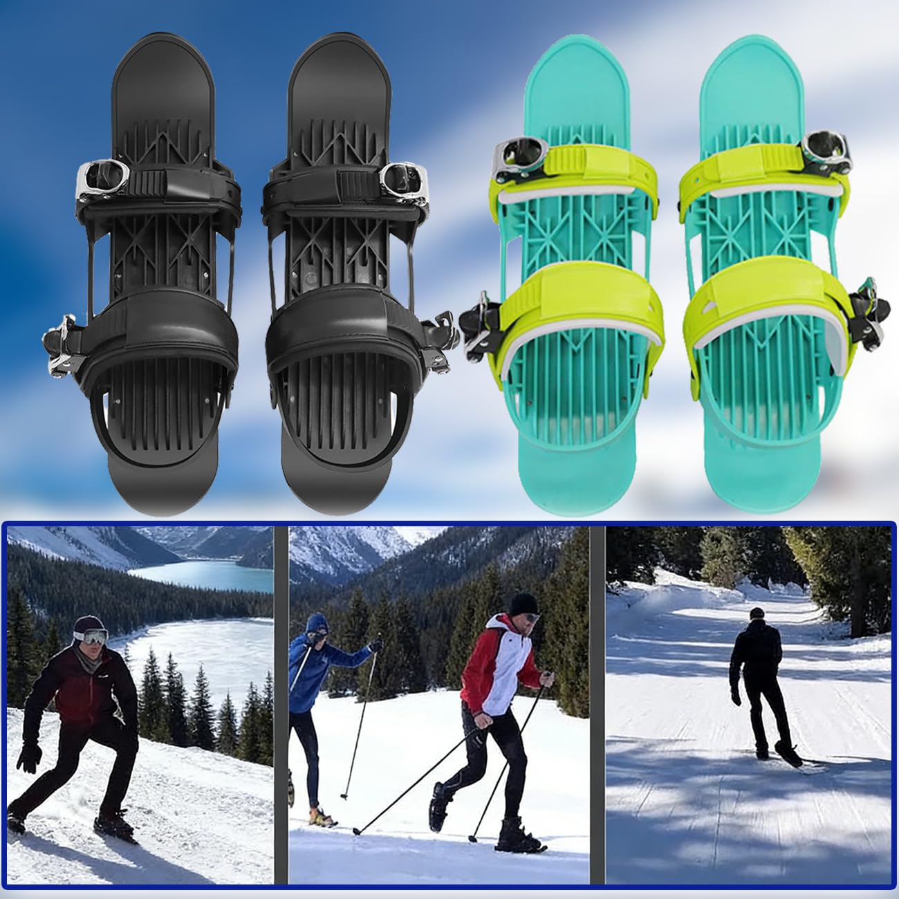 Mini buty narciarskie do mocowania na butach narciarskich, snowblades