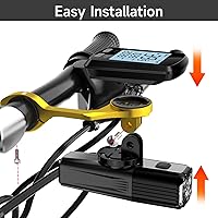 Vista 8 de Soporte frontal para computadora de ciclismo, soporte para computadora GPS para bicicleta, soporte integrado para manubrio de bicicleta para Garmin