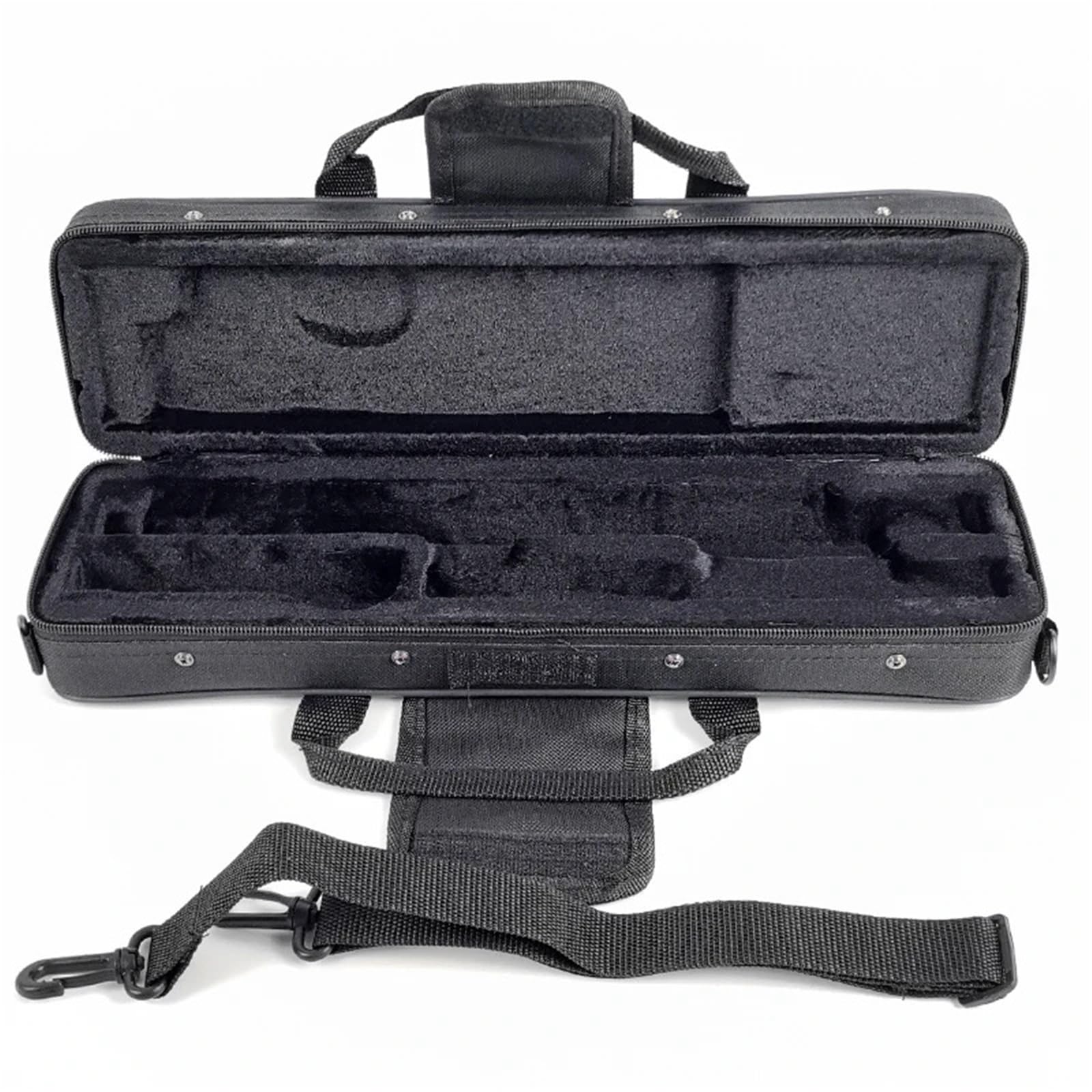 SNRTKA Flute Case Black Flute Case Woodwind Instrument Accessories Waterproof Oxford Cloth Cotton Pad Big Bag with Strap Music Tool Storage for Flute