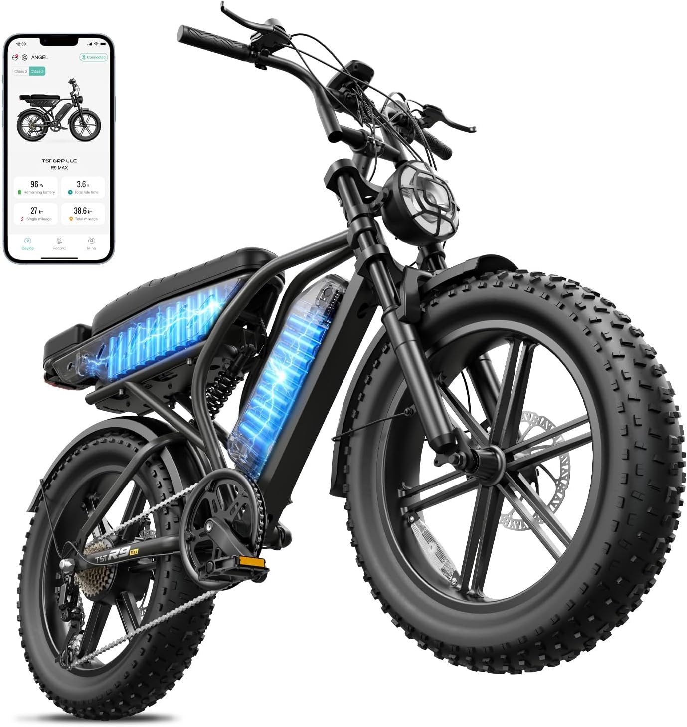 T Electric Bike for Adul, 48V 15Ah Battery for Urban Cycling, 60 Miles | 1500W Peak Motor, Dual Suspension ,7-speed Gears, 3 Working Modes, Suitable for Commuters and Beginner Cyclis,DIY