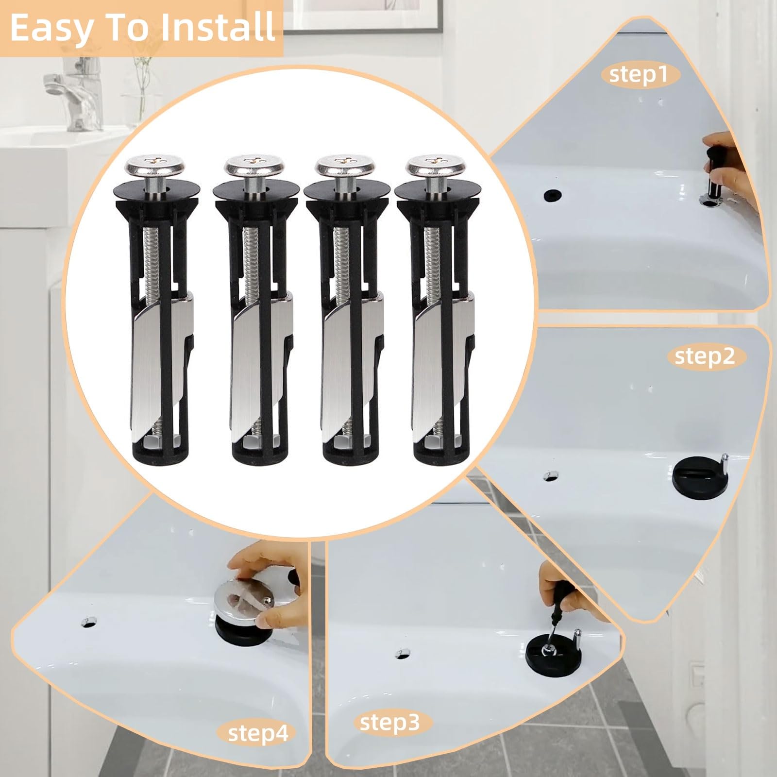 Heavy Duty Toilet Seat Fastener Bolt Kit - Image 3