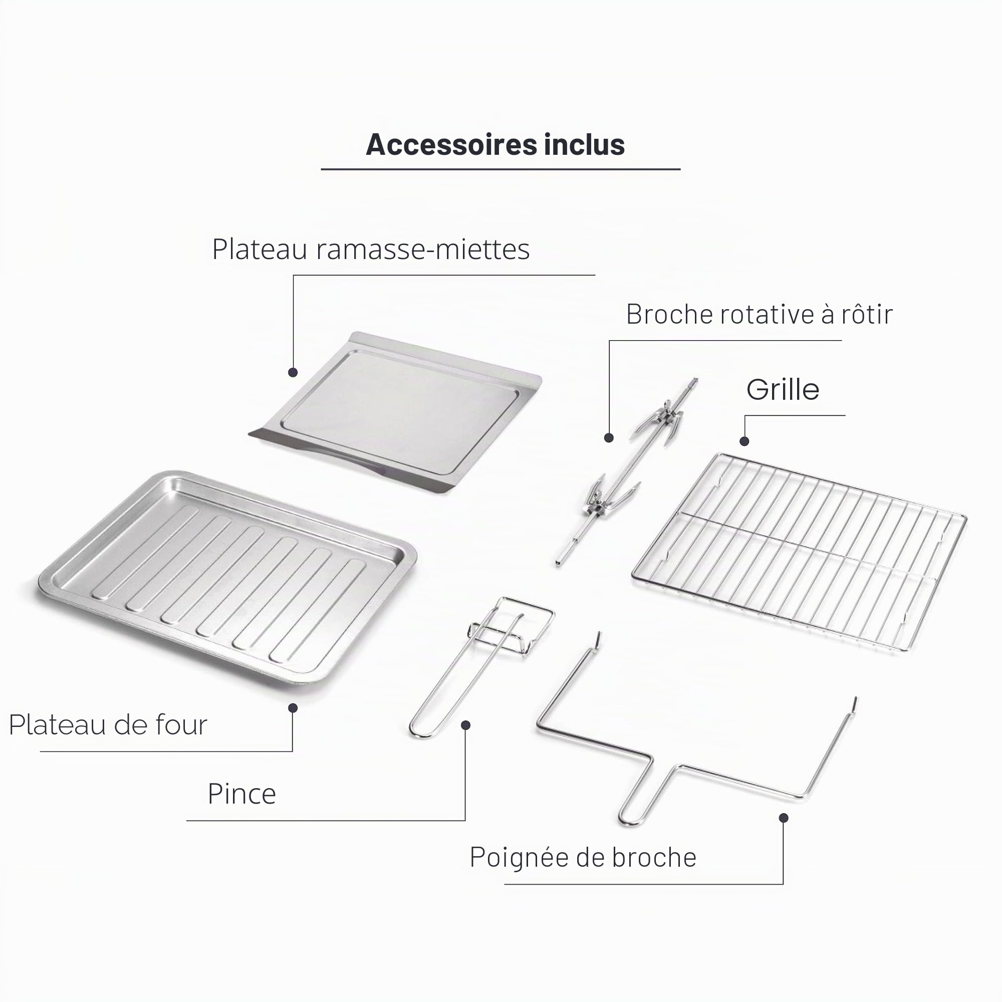 Lacor 69347 - Four électrique de plan de travail, petit four de cuisine | Ustensile professionnel durable; conçu pour un rendement optimal y nettoyage rapide et facile au lave-vaisselle
