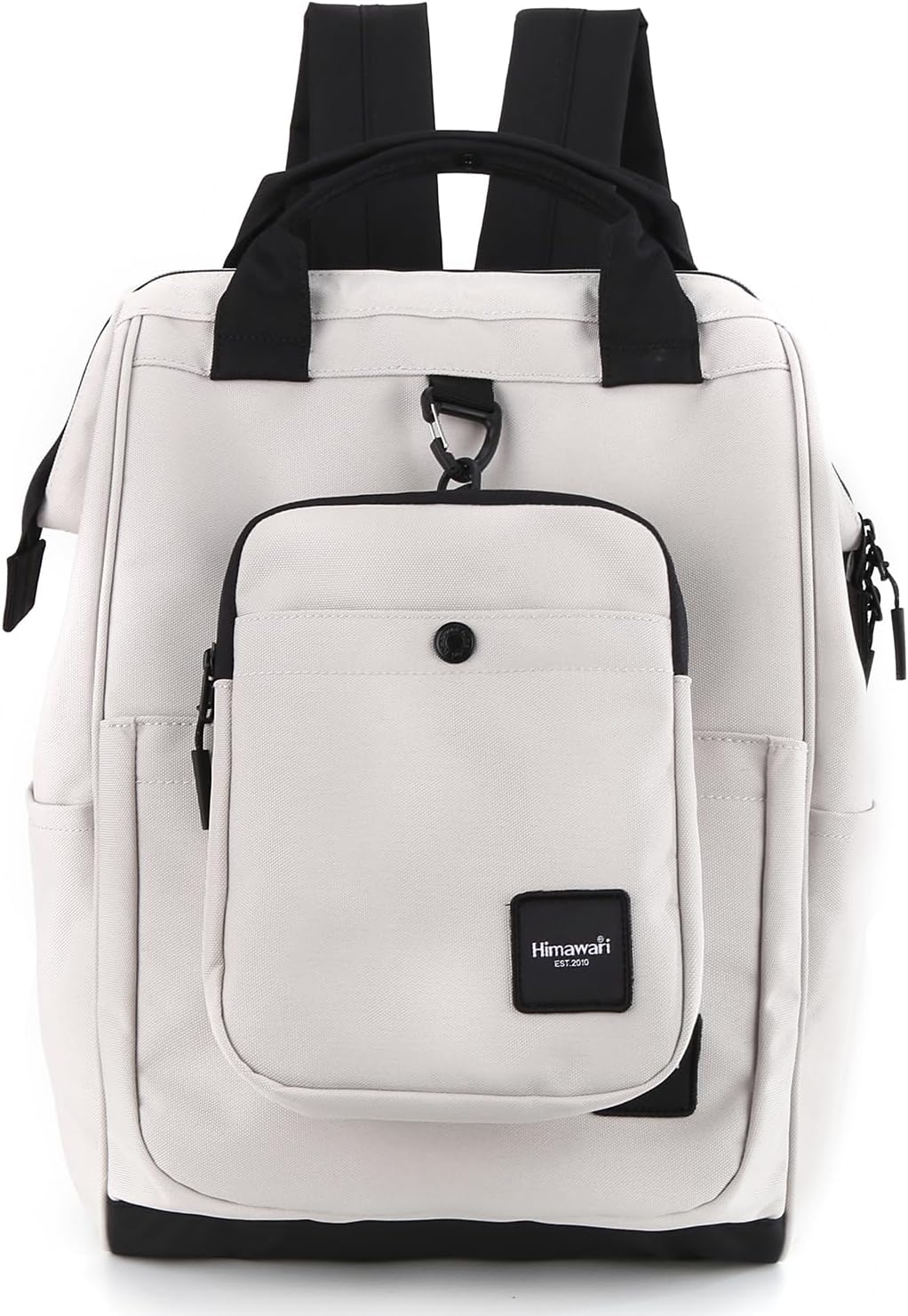 himawari 14.9 inch Women's Laptop Backpack, Large Capacity College Schoolbag, Waterproof Travel Bag for Men & Women-0403-02#Light Grey 0403-02#light Grey Regular