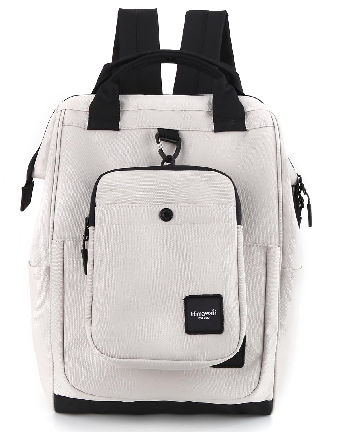 himawari 14.9 inch Women's Laptop Backpack, Large Capacity College Schoolbag, Waterproof Travel Bag for Men & Women-0403-02#Light Grey