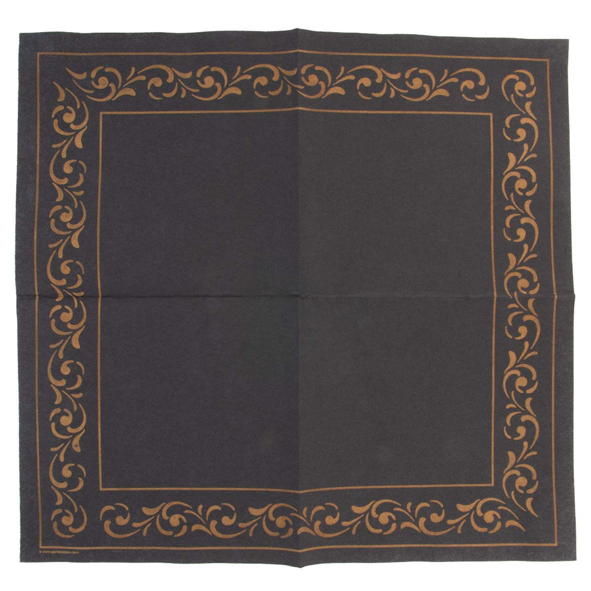 García de Pou 1200 Unidades - 120.48 Troya Servilletas Doble Punto Ecolabel, 18 G/M2, 40 x 40 cm, Negro