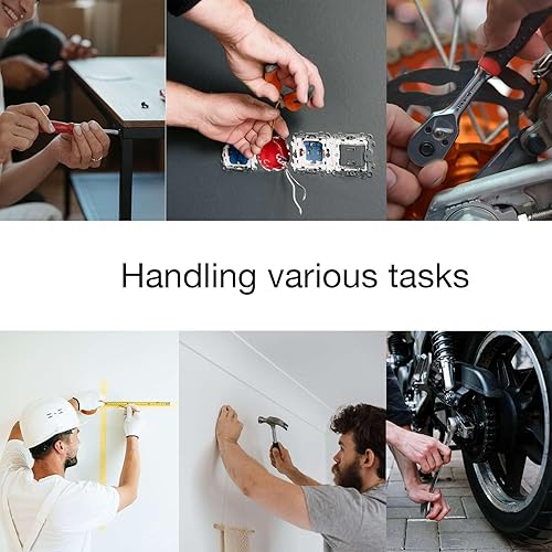 Miniatura 2 de Juego de herramientas 899pcs con caja de aluminio para la carretilla, kit de herramientas para el hogar con caja de herramientas rodante, negro