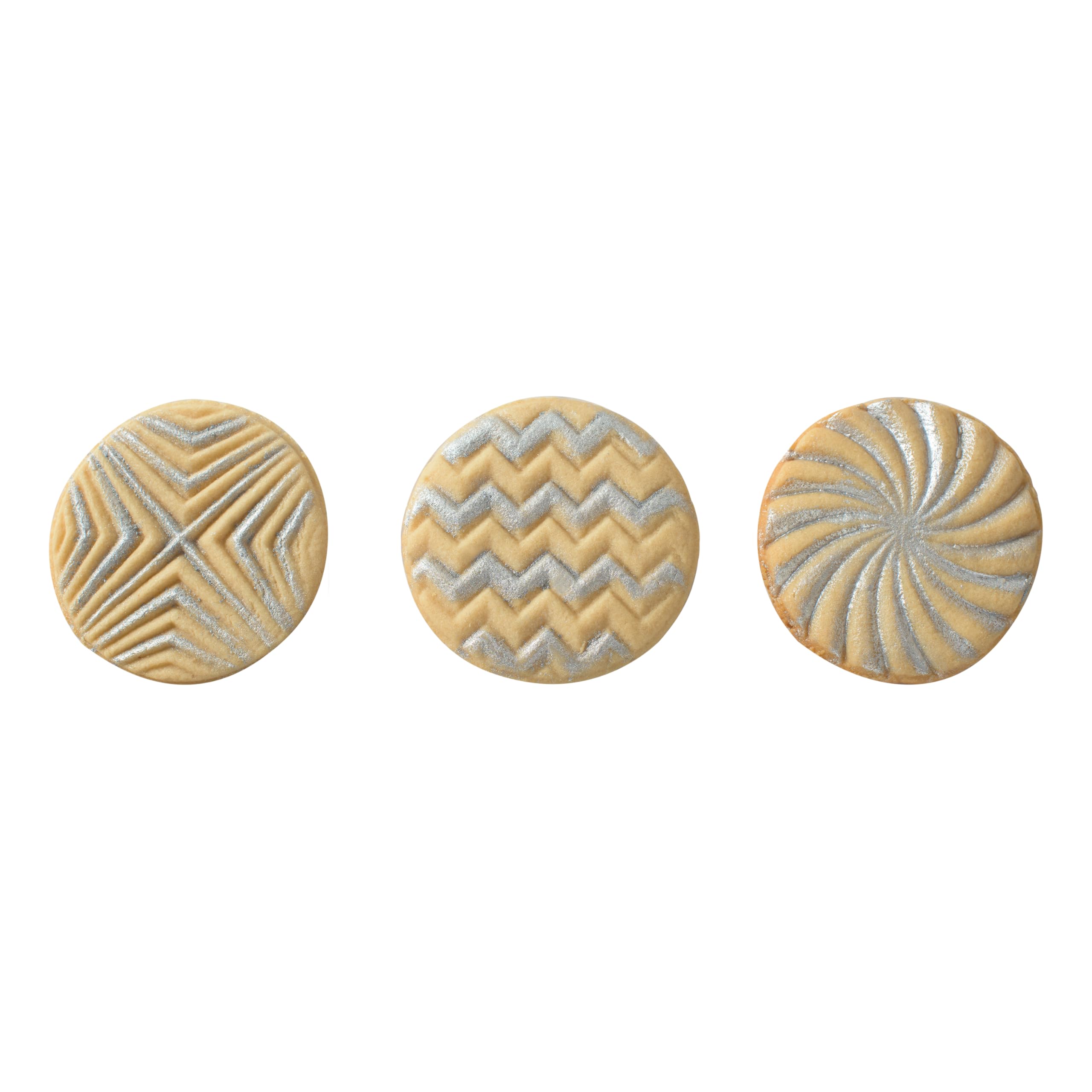 Nordic Ware - Tampons à cookie et biscuits Geo - Motifs uniques pour les biscuits - Délices uniques - Emporte pièce en fonte d'aluminium - Inox