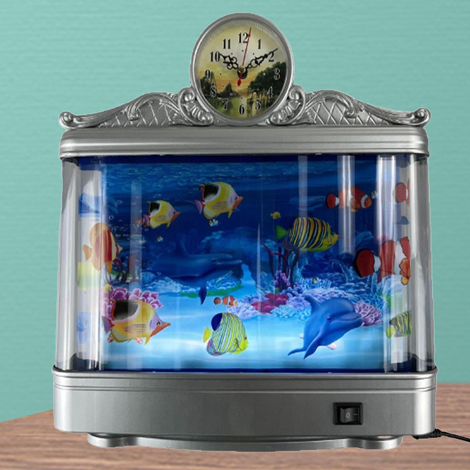 Sharplace LED Aquarium Lampe, Aquarium Nachtlicht Ornament, Dynamischer Virtueller Ozean, Künstliche Tropische Landschaft, Simulation Aquarium Licht Tischdekoration für Büro, Heim, Wohnzimmer, Stil c