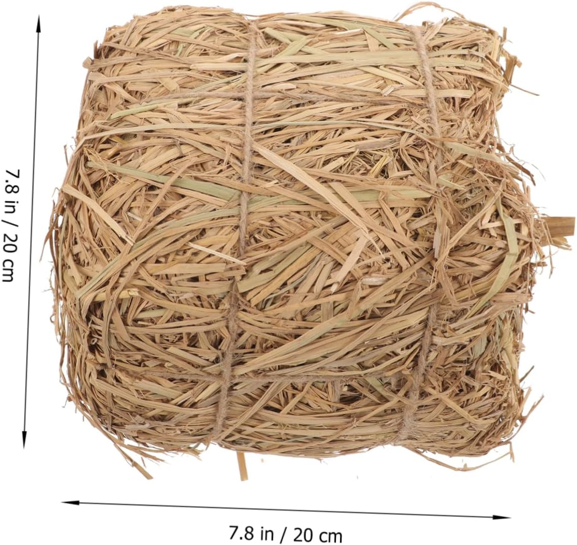 Hay Bales for Outdoor Decoration Mini Haystacks Natural Appearance Straw Decorations for Yard Easy to Install Maintain