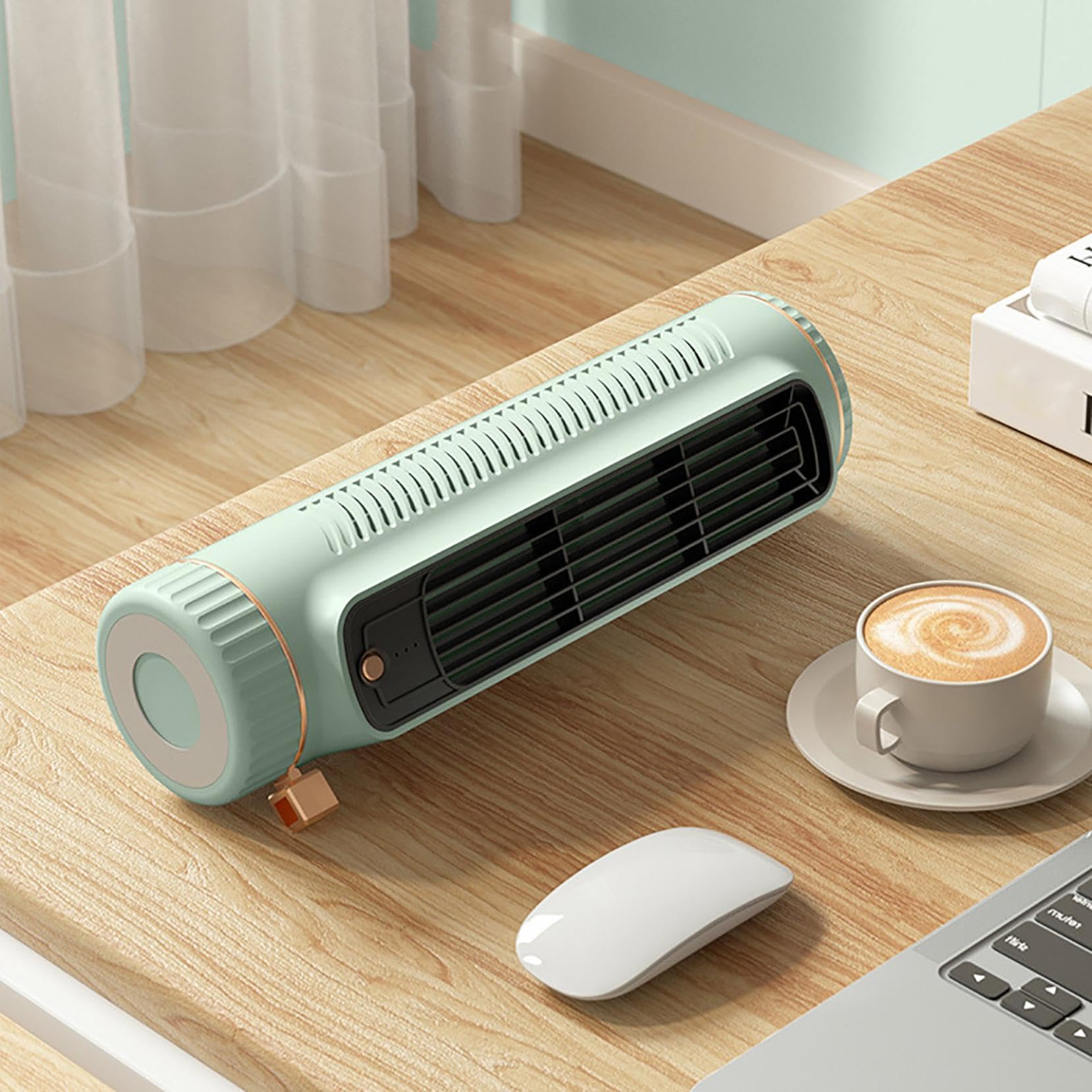 Generisch Climatizzatore portatile, mini condizionatore d'aria senza finestra, raffreddatore d'aria, tre velocità, ventilatore silenzioso senza pale, può essere posizionato orizzontalmente o