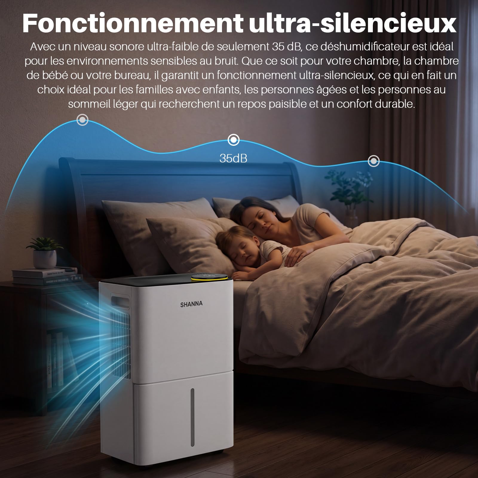 SHANNA Deshumidificador 15L Para Hogar, Hasta 40m², Con Apagado Automático. Ideal Para Baños, Dormitorios Y Sótanos. Refrigerante R290. Cambio Gratuito En 1 Año Y Garantía De 10 Años.