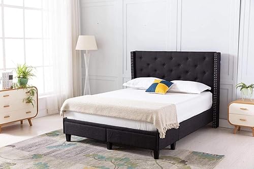 Miniatura 3 de Home Life furbed000052_Cloth_Full_Black_N Plataforma Cama