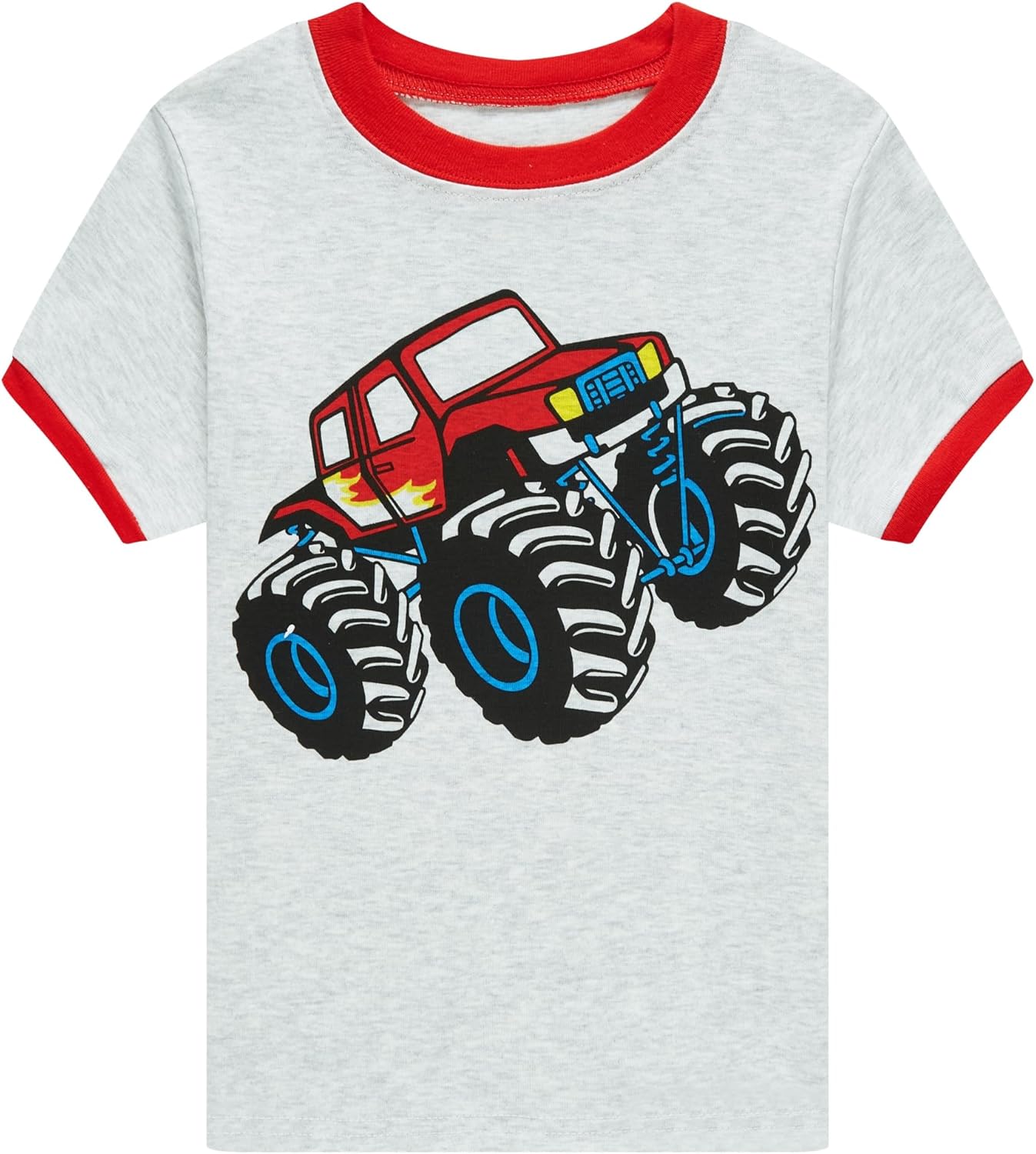 Akyzic Little Boys Pajamas 100% Cotton Pjs for Boys Toddler Monster Truck Sleepwear Short Sets Kids Summer Clothes 3-10T - Image 3