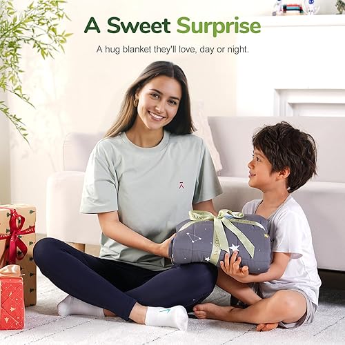 Miniatura 12 de Sivio Weighted Blanket,Cotton and Minky Fleece Throw Blanket with Beads, Reversible Heavy Blanket, 5lbs 36x48 Inch, Pink Cat