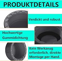 Capac cu filet interior QZKJQDD din PVC cu garnitură de etanșare din cauciuc pentru racord de furtun și capete de țeavă, 2 buc. 4