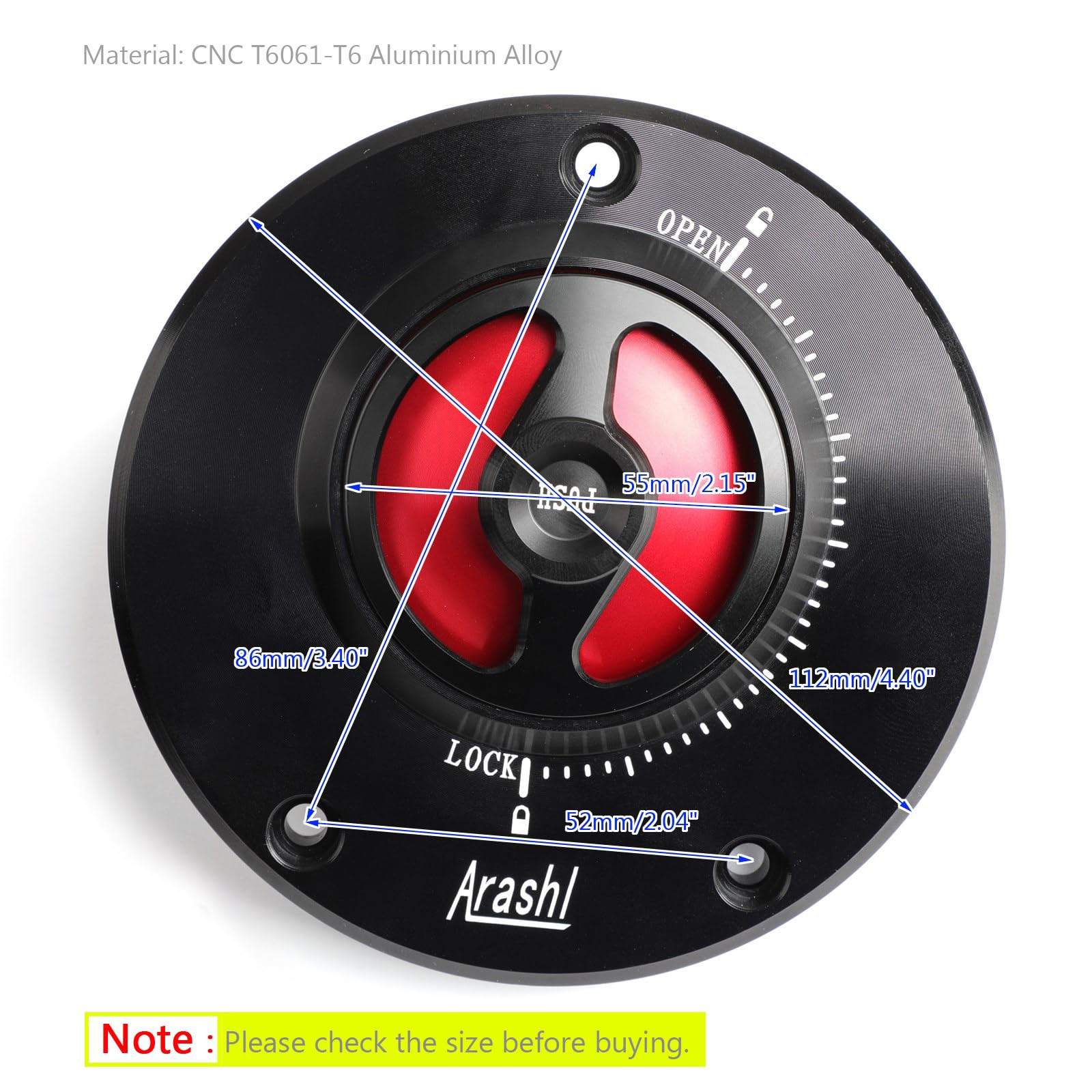 Amazon.com: Areyourshop CNC Keyless Fuel Gas Tank Cap For Kawasaki