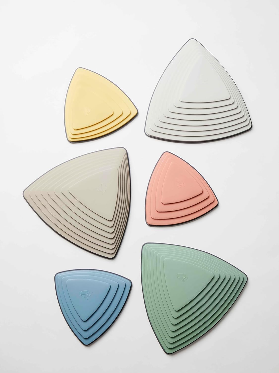 GONGE River Stones - The Original Kids Play Stepping Stones for Balance and Coordination, Non-Slip Bottom, Stackable, for Indoor and Outdoor, Set of 6 - Nordic