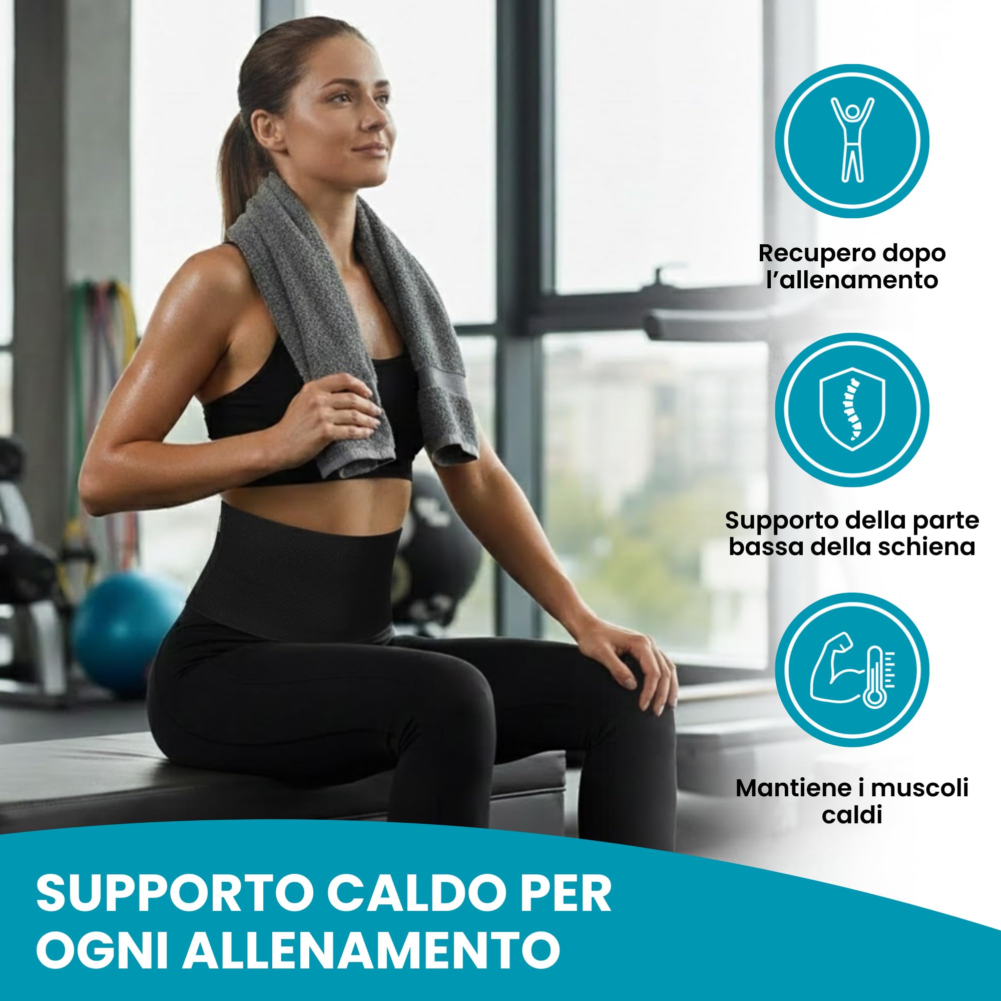 BeFit24 Pancera Riscaldante in Lana Merino per Uomo e Donna | Fascia Termica Lombare | Protezione Reni e Schiena | ScaldaReni Traspirante Lavabile Prodotto in Europa