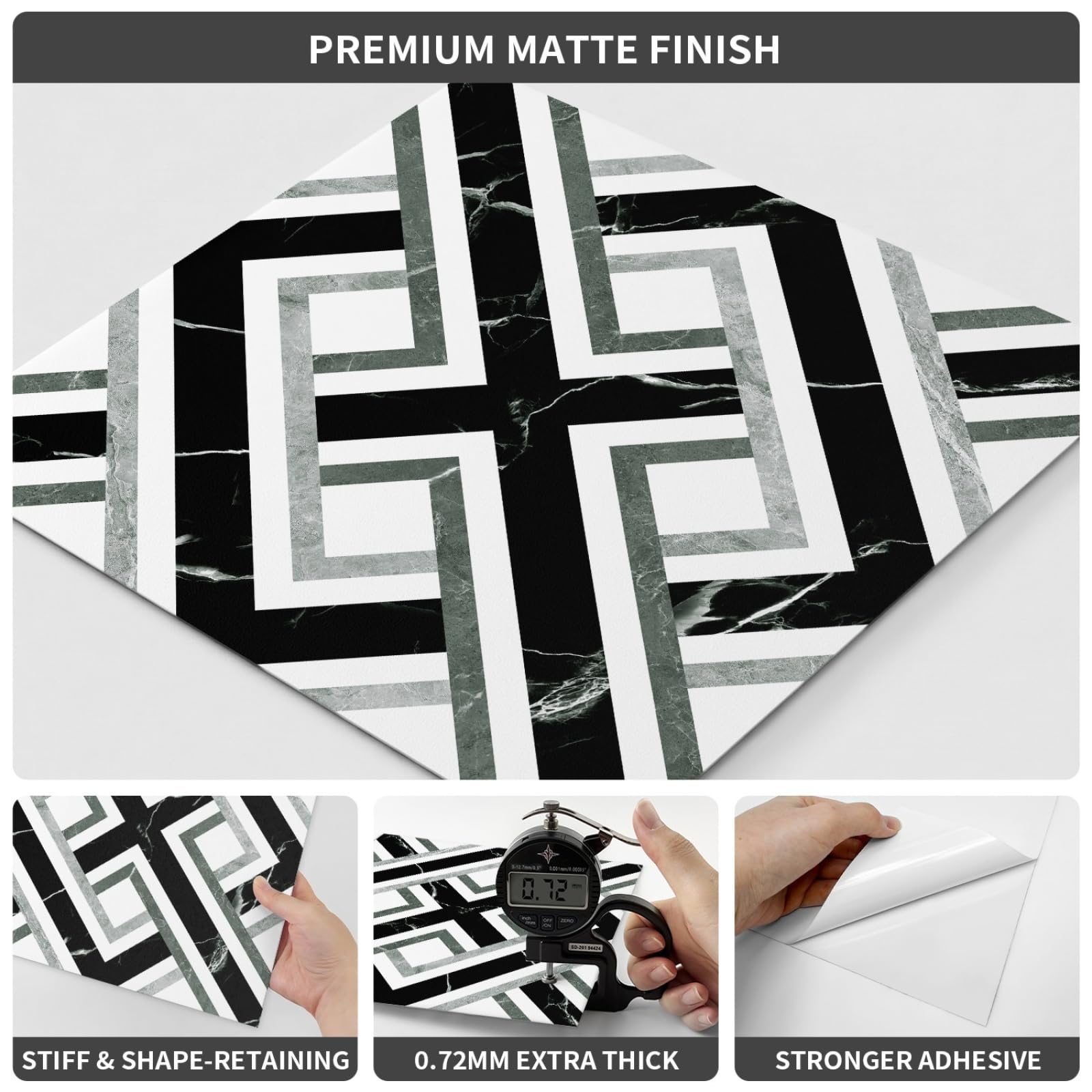 Naklejki na płytki czarne zielone geometryczne naklejki na płytki kuchenne wodoodporne naklejki winylowe samoprzylepne łazienka backsplash dekoracyjne pokrowce 30 x 30 cm/10 szt