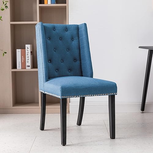 Miniatura 4 de FDW Sillas de comedor, sillas de cocina para sala de estar, sillas de comedor (juego de 2) sillas laterales para restaurante, hogar, cocina, sala de